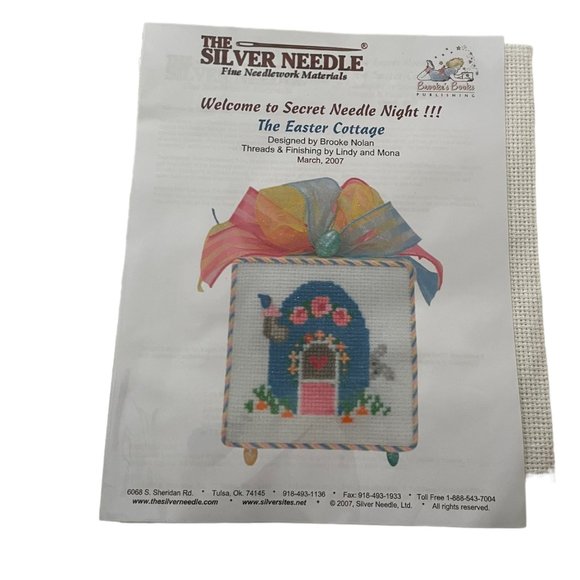 The Silver Needle Cross Stitch Kit Secret Needle Night The Easter Cottage 2007 - Picture 1 of 2